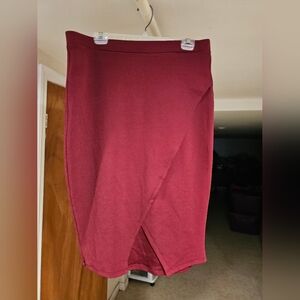 Elegant Burgundy Skirt